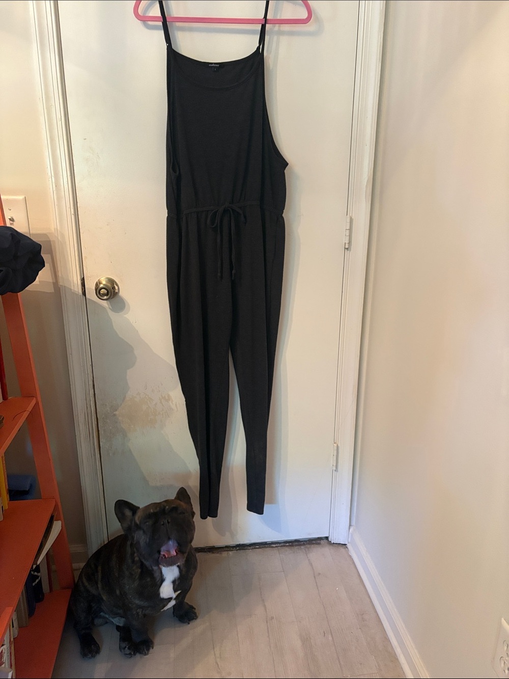 Women’s Sleeveless Black Jumpsuit with Drawstring Waist